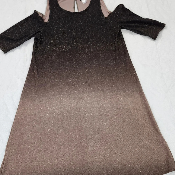 VENUS Black and Brown Ombre Mini Dress - Picture 2 of 4